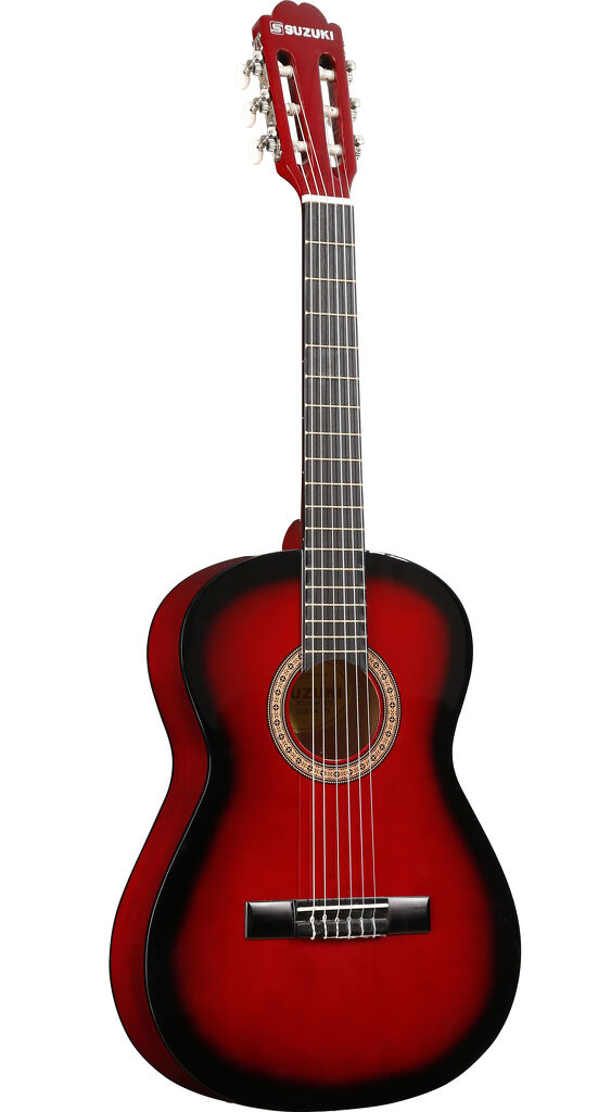 Gitara klasyczna czerwona podpalana SCG2 3/4 (z pokrowcem