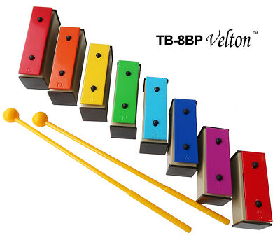 Dzwonki diatoniczne edukacyjne z pałeczkami zestaw  TB-8PB Velton
