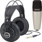 Mikrofon pojemnościowy wielkomembranowy z wyjściem  USB C01U PRO Pack + słuchawki SR850 Samson