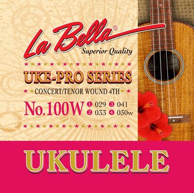 Struny ukulele tenorowego / koncertowego 100W La Bella