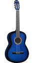 Gitara klasyczna niebieska podpalana SCG-2 BLS 4/4 z pokrowcem Suzuki