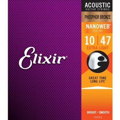 Struny gitary akustycznej 16002 10-47 Elixir