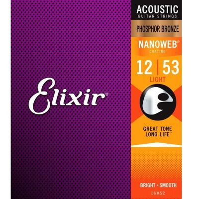 Struny gitary akustycznej 16052 Elixir 12-53 Elixir