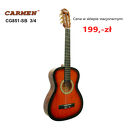 Gitara klasyczna CG-851 3/4 SB podpalana (z pokrowcem) Carmen PROMOCJA w sklepie STACJONARNYM