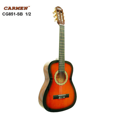 Gitara klasyczna CG-851 1/2 SB podpalana (z pokrowcem) Carmen