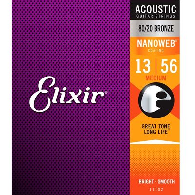 Struny gitary akustycznej 13-56 NanoWeb Elixir (11102)