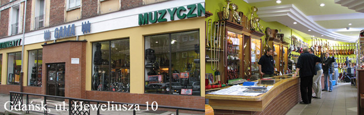 GAMA to najstarszy sklep z instrumentami w sercu Gdańska.